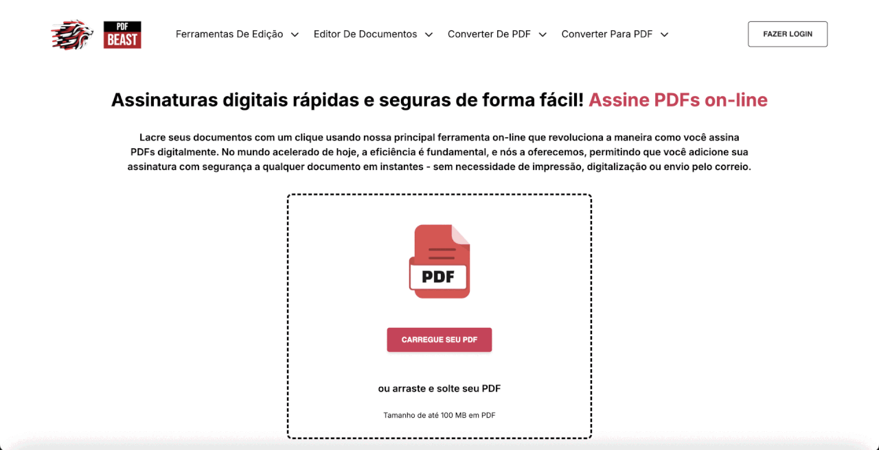 Criar uma assinatura digital on-line