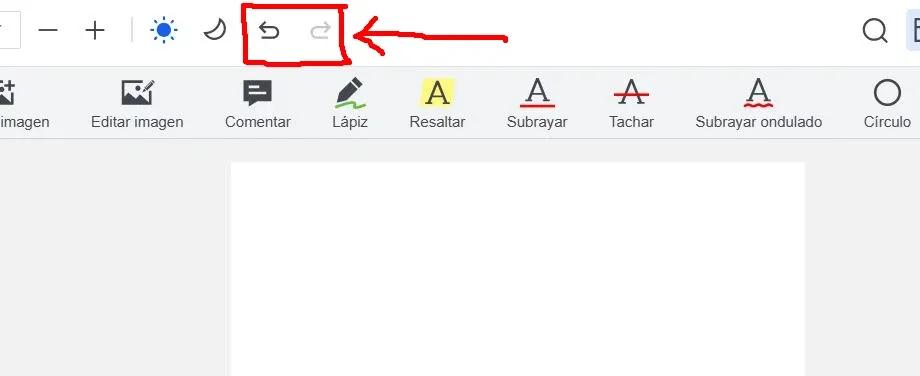 Deshacer y rehacer en el editor de PDF